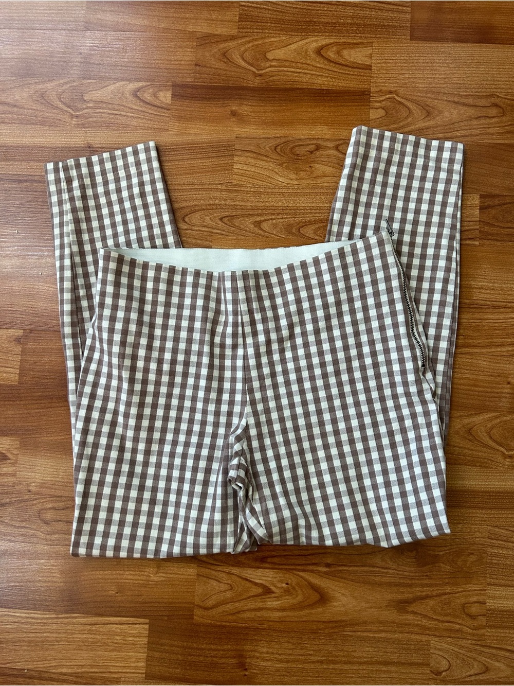 A new day gingham check cropped pants size 8